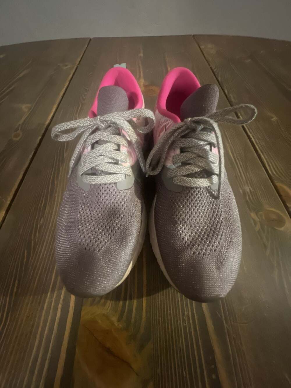 Nike Odyssey React Running Shoes Grey Pink Tropical